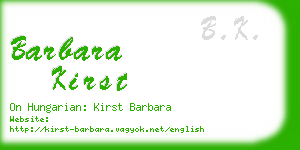 barbara kirst business card